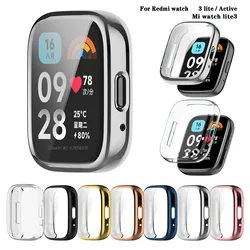 TPU Soft Silicone Case Glass For Redmi Watch 3 Active 3 Lite Smart Watchband Screen Protector Cover for Xiaomi Redmi Watch 3Lite
