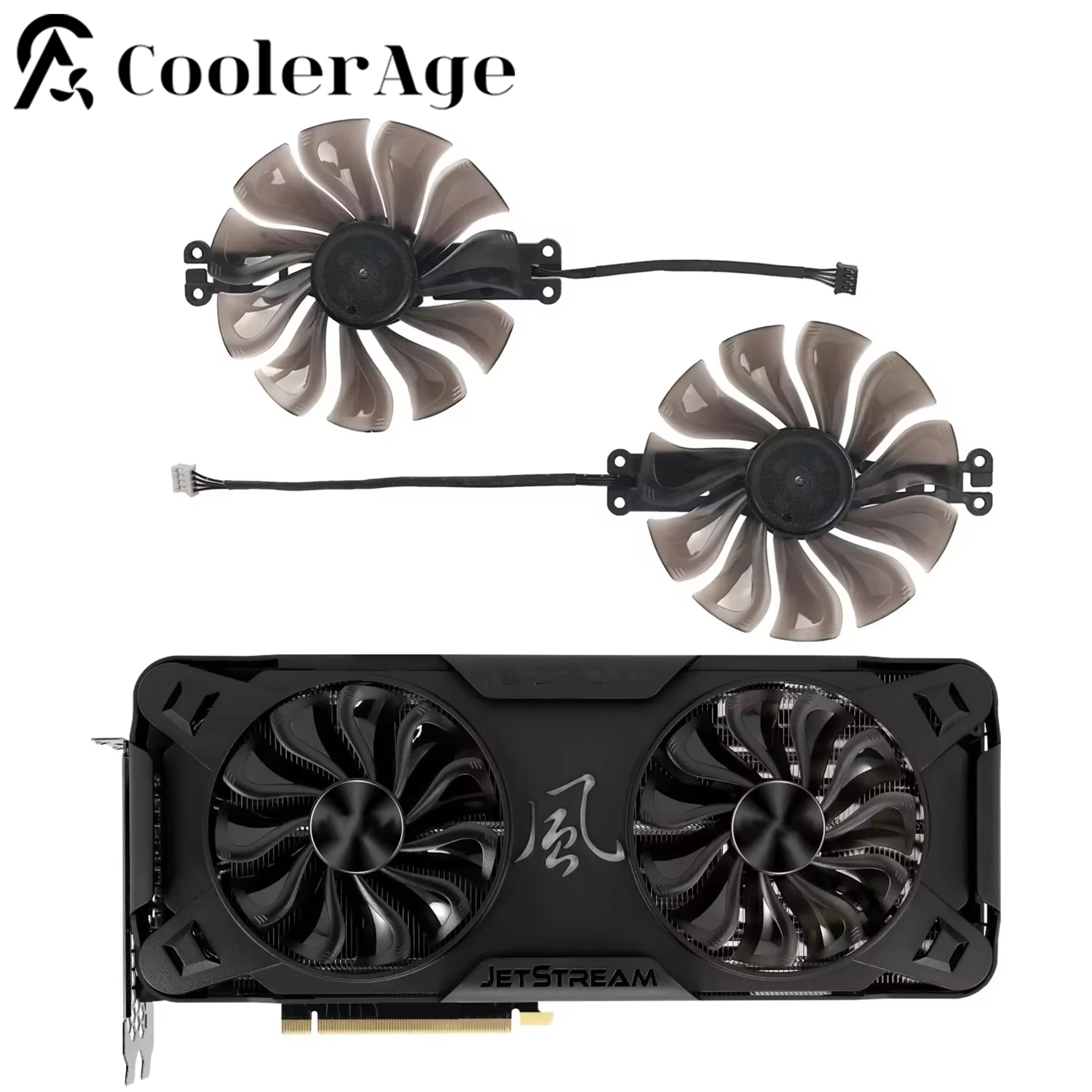 Video Card Fan For Palit RTX 3070 JetStream 95MM TH1015B2H-PAA01 RTX3070 Graphics Card Replacement Cooling Fan