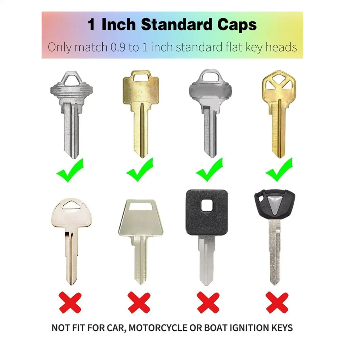 ABQR 80 قطعة أغطية ألوان المفاتيح أغطية المفاتيح العلامات يغطي مجموعة حلقات تحديد المفاتيح مفتاح القبعات العالية للمفاتيح منظمة مفتاح المنزل