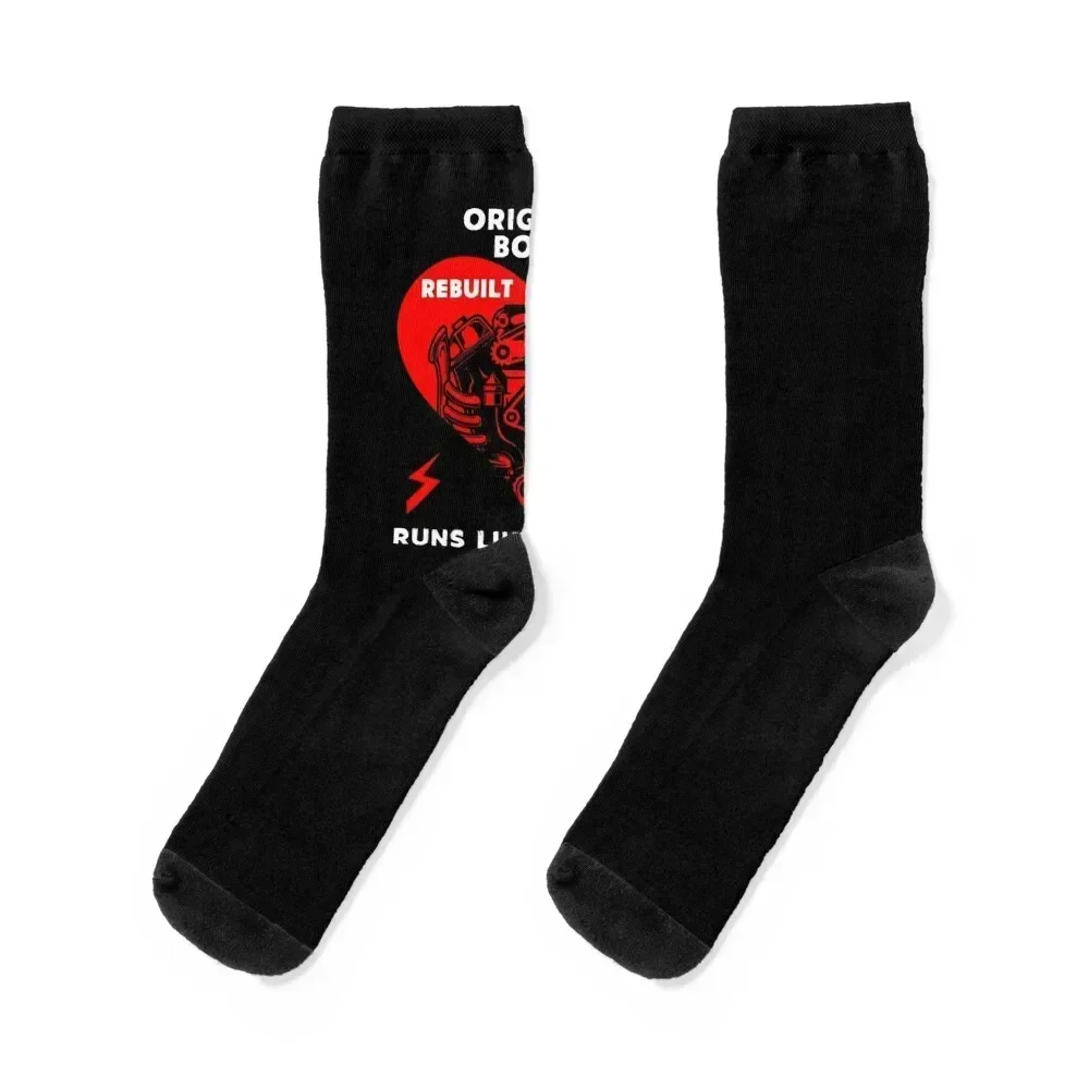 

Original Body Rebuilt Engine Runs Like A Charm Heart Surgery Socks sheer custom short New year's Socks Woman Men's