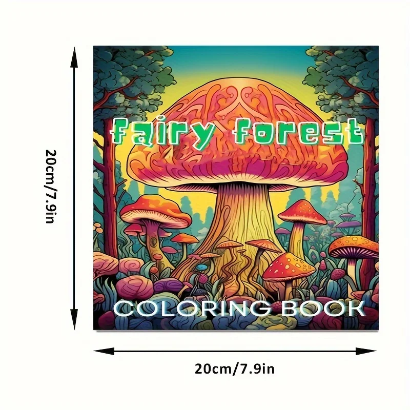 1 قطعة، 20 × 20 سم كتاب تلوين لتقليل التوتر للبالغين |   مثالية لتخفيف التوتر والهدايا ومستلزمات الرسم وهدايا العودة إلى المدرسة