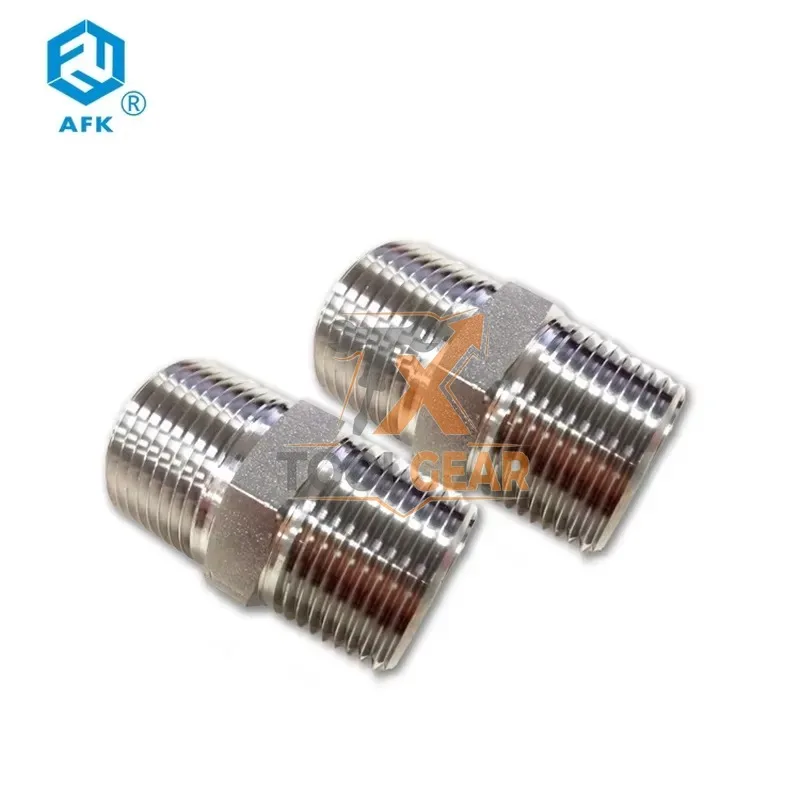 2026hotsale* Nipple Connector Pipe Fittings NPT Stainless Steel 316 Double Male Thread Forged Fittings 1/2 Male Equal