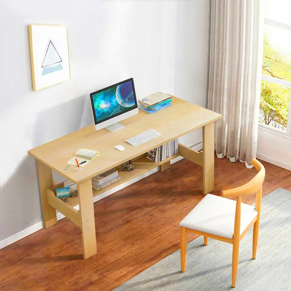 Thickened Plate Computer Desk, Modern Home Office Study Desk, Easy Assembly Makeup Vanity Console Table