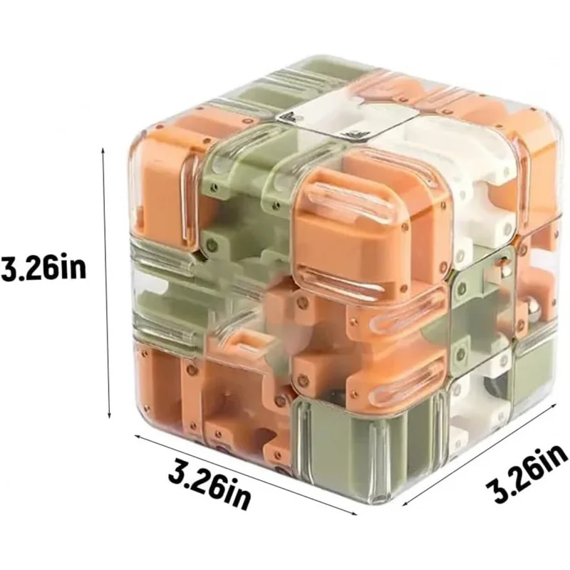 Großer 3D-Labyrinth-Puzzlewürfel – Brain Teaser Labyrinth-Spielspielzeug, 3D-Puzzle-Ball und Würfel für Erwachsene und Teenager, Fokus-Training, Geschenk