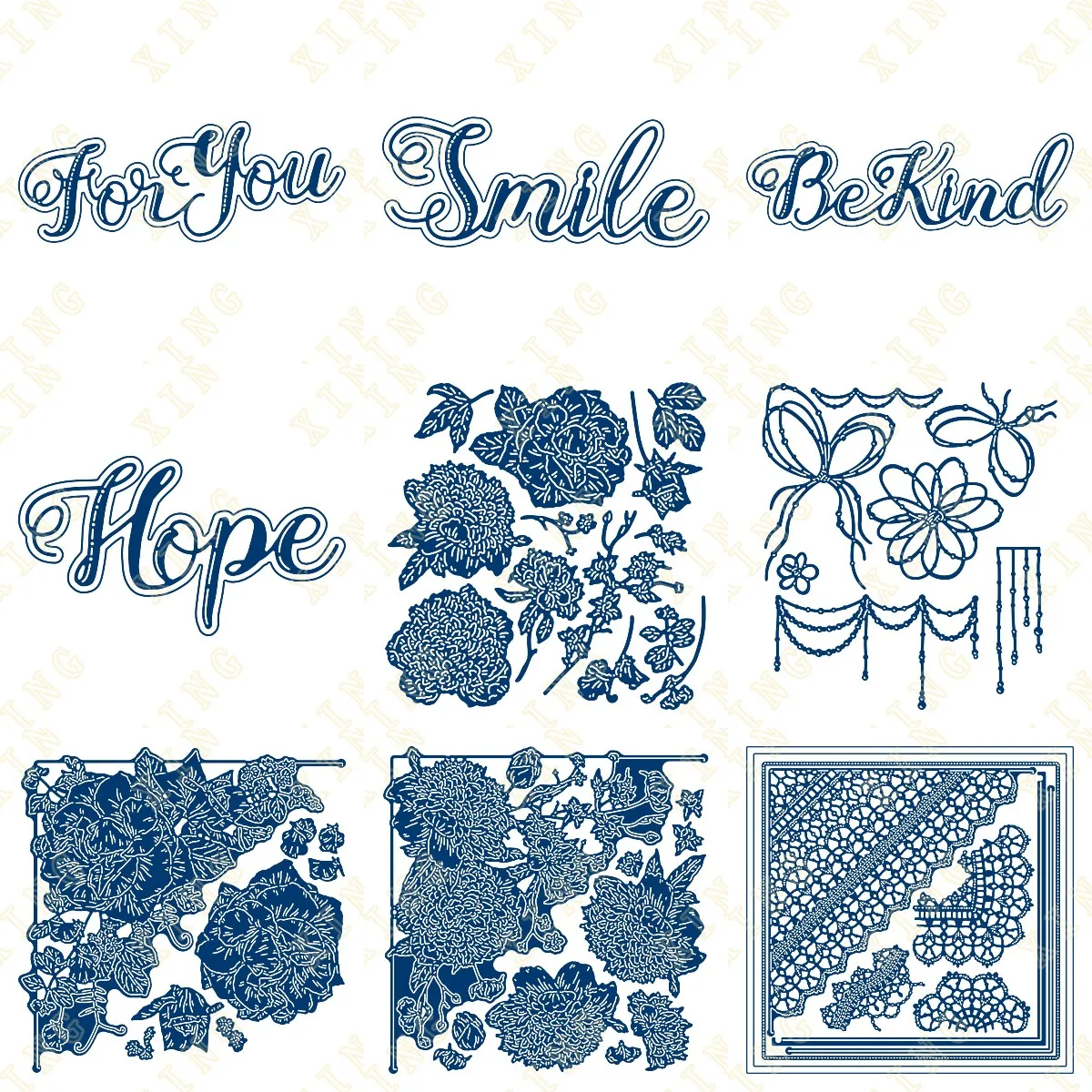 

Be Kind Hope Flowers Newest Metal Cutting Dies Scrapbook Diary Decoration Stencil Embossing Template Diy Greeting Card Handmade