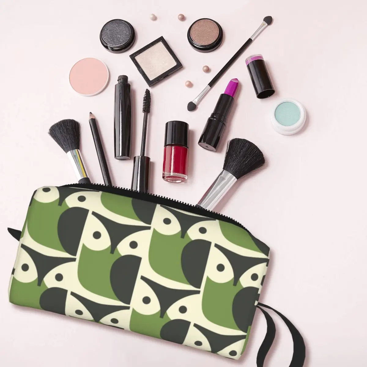 Custom Print Owls Orla Kiely Makeup Bag Women Travel Cosmetic Organizer Fashion Storage Toiletry Bags Dopp Kit Case Box Gifts