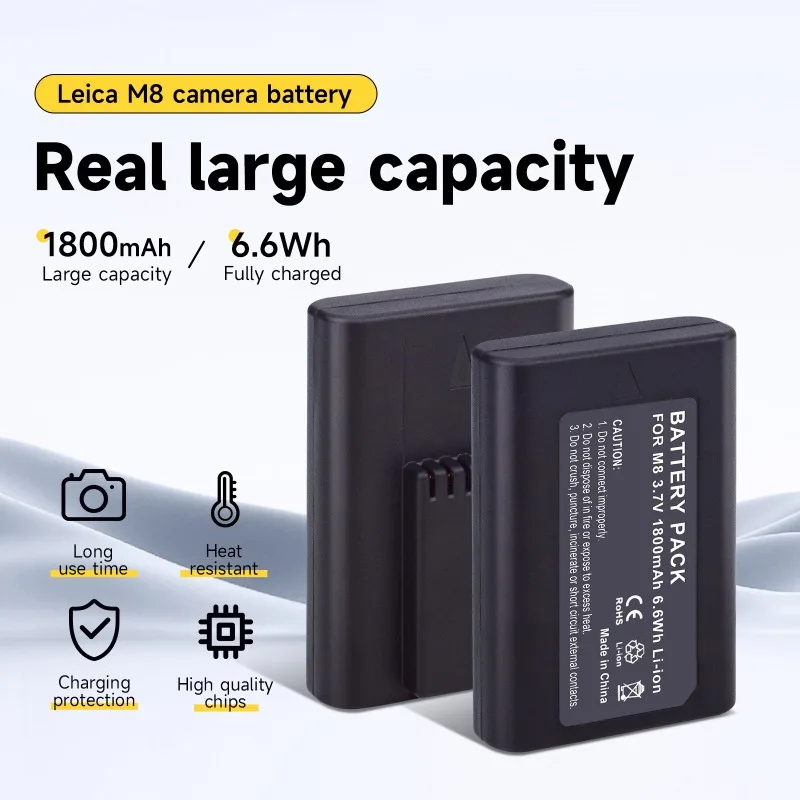 New BLI312MC 3.7V 1800mAh Lithium-ion Rechargeable Battery for Leica BM8 M8  M8.2 M9 14464 BLI-312 High Quality Camera Battery