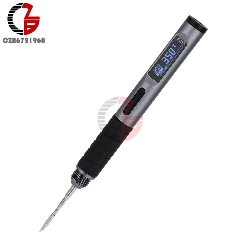 C210 Soldering Iron Adjustable Temperature 100W Fast Heating Electric Soldering Pen Portable Digital Smart Welding Station Kits