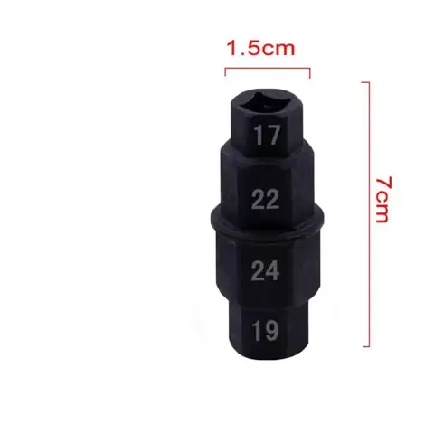 st 17 19 22 24 mm motorcykel framhjul bakhjul sexkantspindeldrivare borttagningsaxelverktyg för Honda Kawasaki Suzuki BMW YAMAHA 10 best sales 17 mm till 24 mm sexkantsadapter - №8
