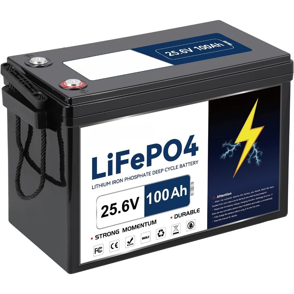 

Литиевая батарея LiFePO4, 24 В, 100 Ач, встроенная BMS, 100 А, выходная мощность 2560 Вт, до 15000 циклов, идеально подходит для троллинг-двигателей, морских, автофургонов,