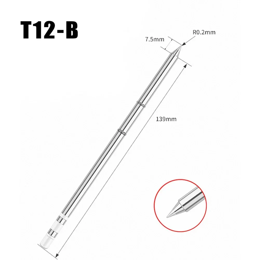 

Metal T12 BCF1 Soldering Iron Tip Apply to Various Handles and Stations Uniform Solder Joints and Fluent Soldering