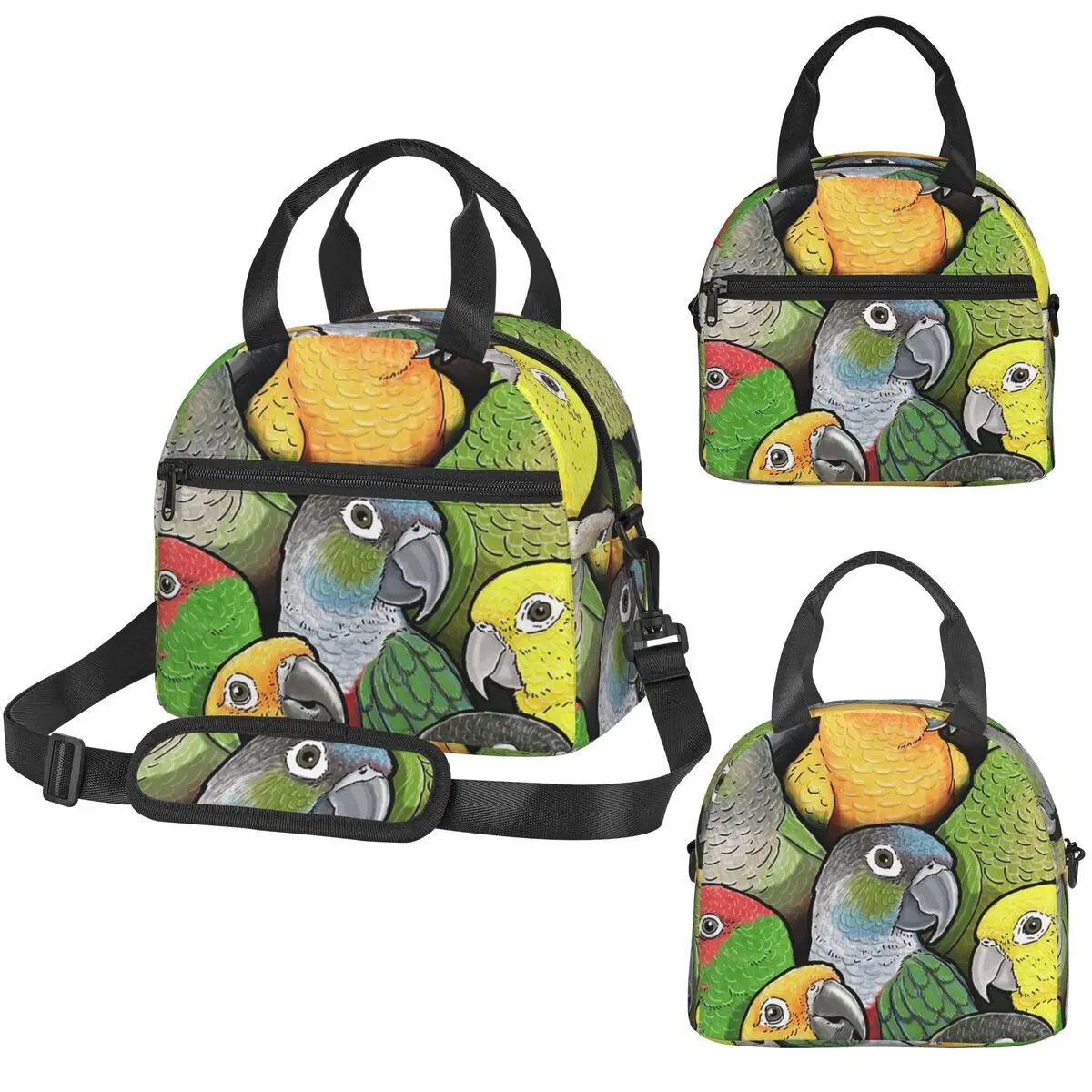 

Изолированная сумка для обедов Colour Of Conures для детей, школьная термосумка-холодильник, портативные ланч-боксы