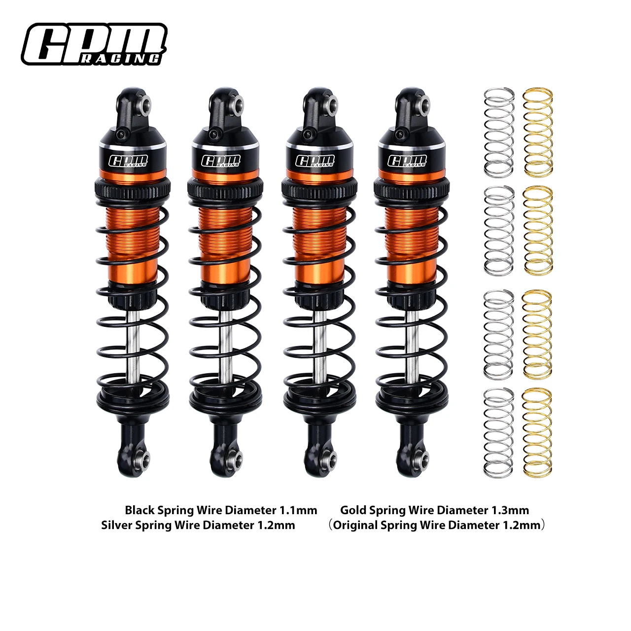 GPM Mini Maxx / Mini XRT-108076-1 TRAXXAS لـ 6061 صدمة زنبركية أمامية وخلفية قابلة للتعديل 87 مم #4