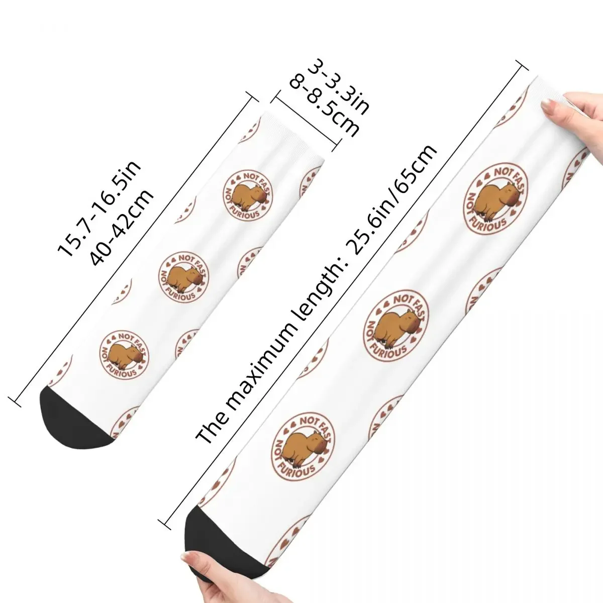 Autumn Winter Crazy Design Unisex Not Fast Not Furious Capybara Socks Tobe Fonseca Non-slip Basketball Socks