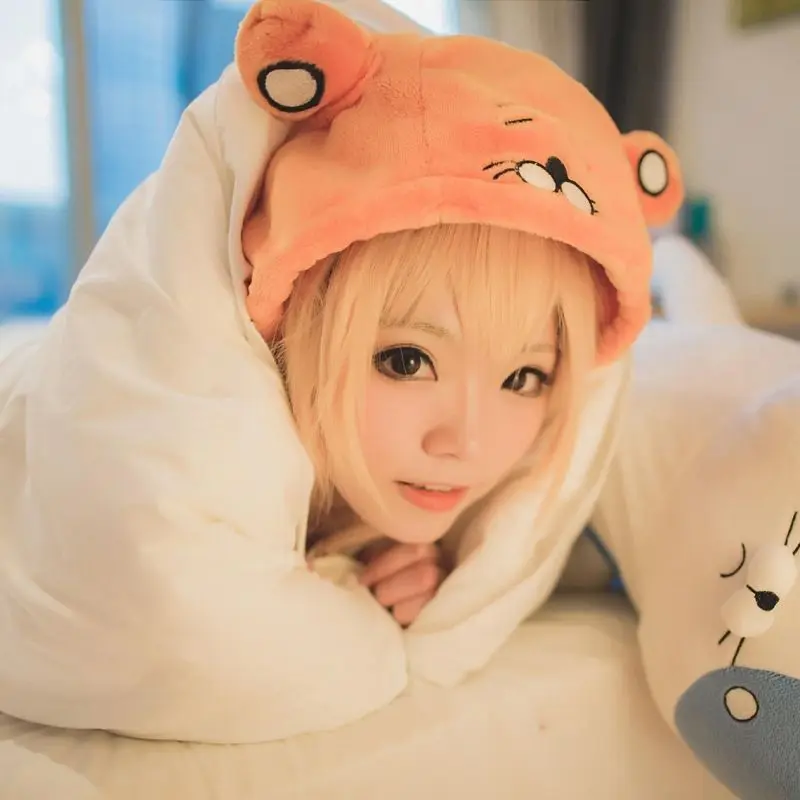 هيموتو!!!! أنيمي Umaru Chan Doma Umaru تأثيري حلي ، عباءة الفانيلا ، غطاء رأس ناعم ، بطانية هالوين
