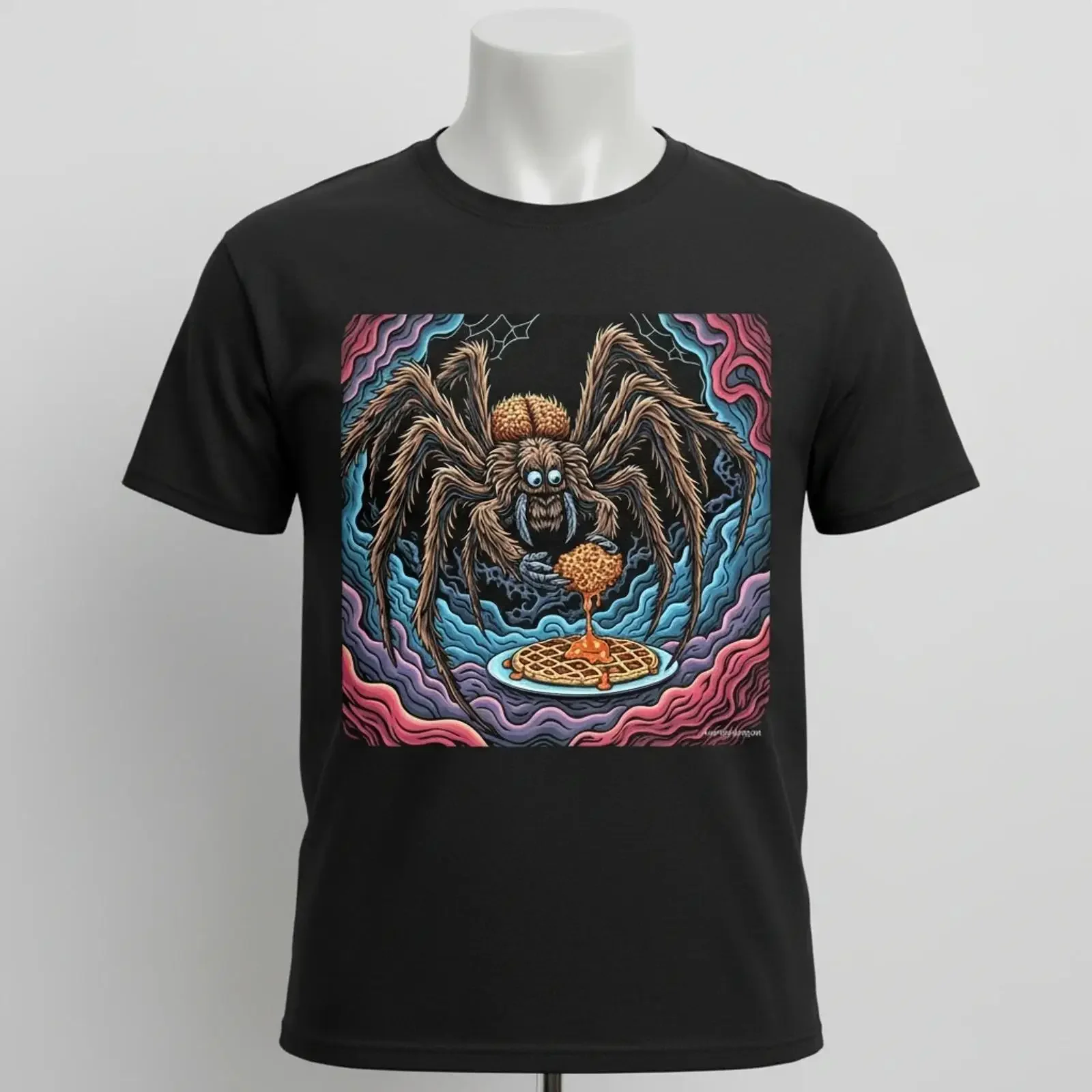 Aragog s Web of Flavor T Shirt Funny Chef Spider Kitchen Art vintage Washed graphic Breathable Casual Unisex Stretched Slightly