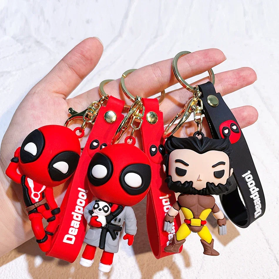 Deadpool & Wolverine Deadpool 3 Keychain Pendant Figure Doll Toy Cool Movie Doll Toy Model Figure Decoration Kid Birthday Gifts