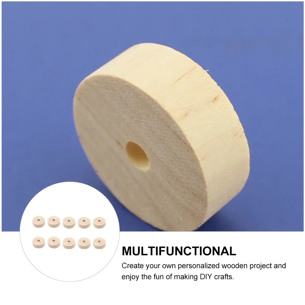 

50pcs Round Log Wheel Natural Wooden Chip For Diy Crafts Unfinished Wood Wheels Blank Diy Wooden Craft Accessories