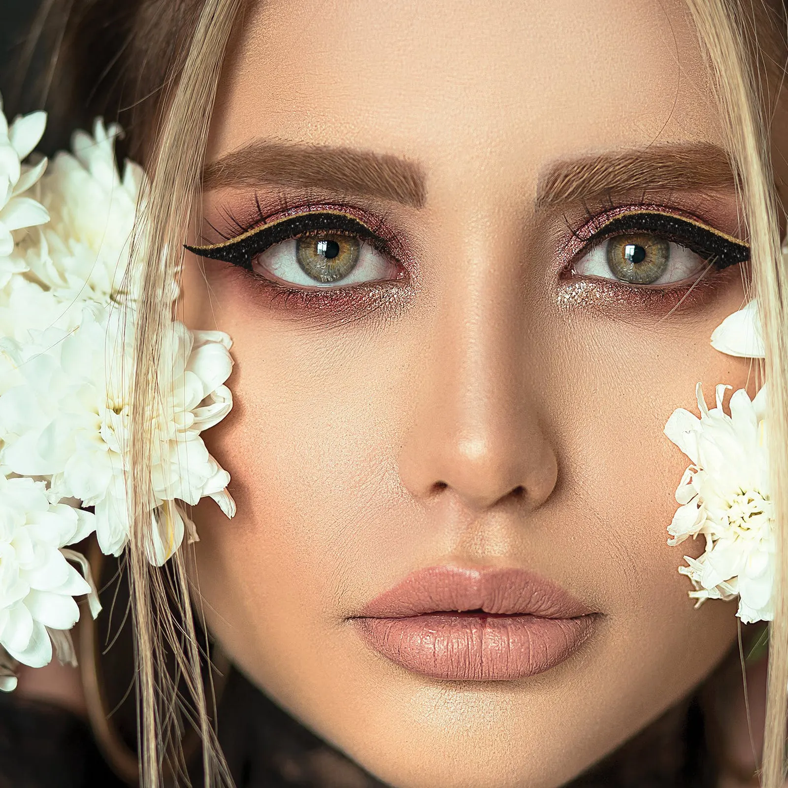 5 pares de pegatinas para maquillaje de ojos, delineador de ojos autoadhesivo con purpurina, maquillaje para festivales de Halloween