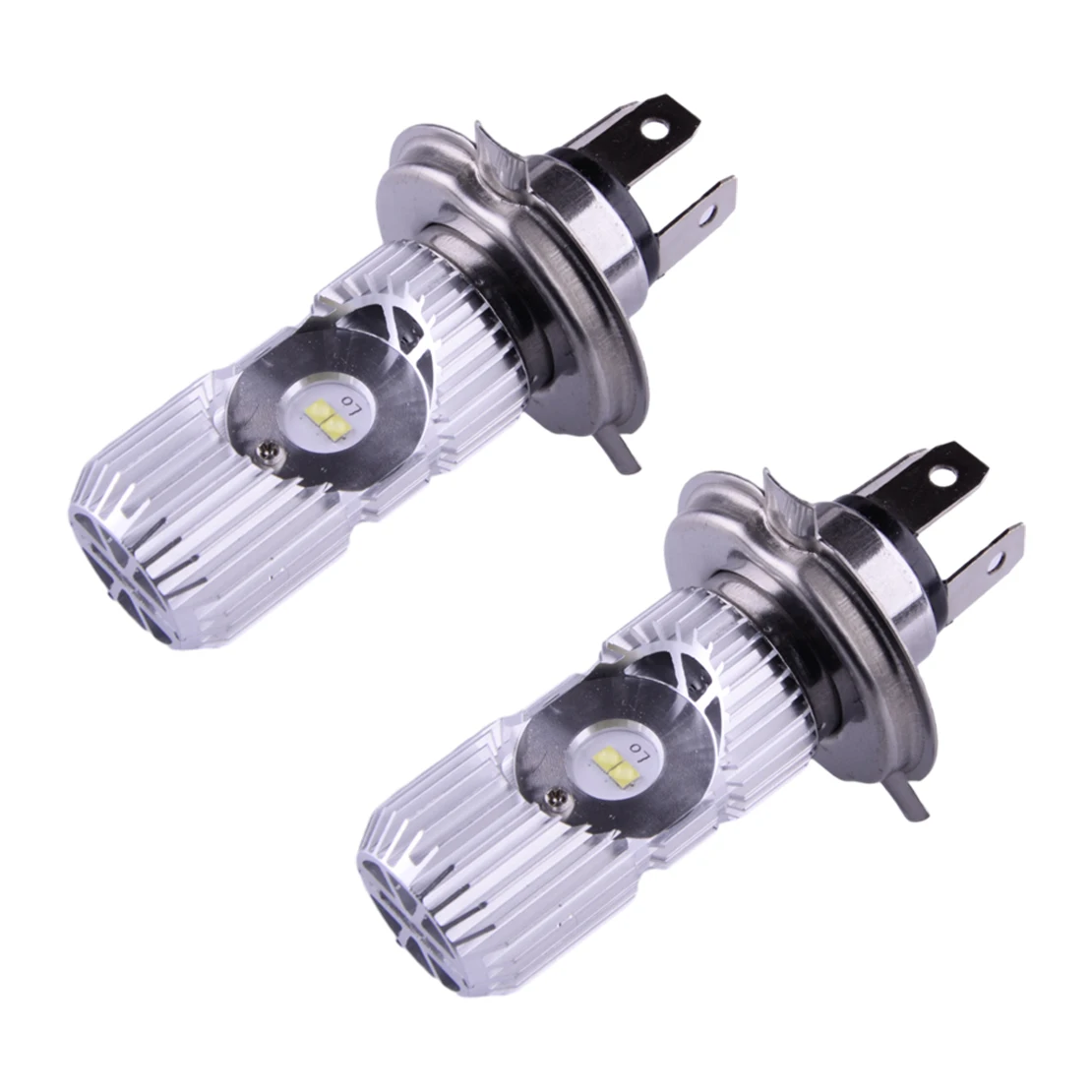 2Pcs H4 HS1 12V 6000K Headlight Hi/Low Beam LED Bulb Universal for Motorbike ATV UTV New