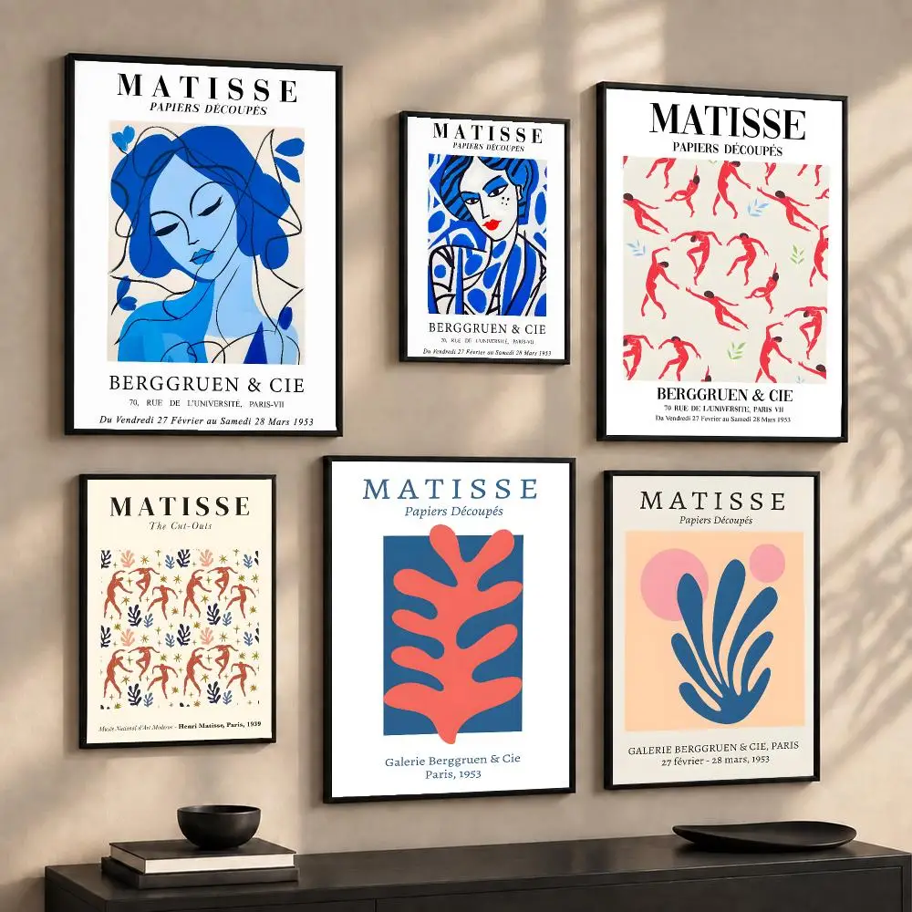 Iconic French Artist H-Henri M-Matisse Poster Wall Art Print Sticker for Bedroom Living Room Dorm Office Modern Home Decor Gift