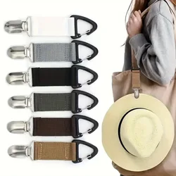 Outdoor travel straw hat clip Portable hat companion bag clip Multi-purpose outdoor glove organizer