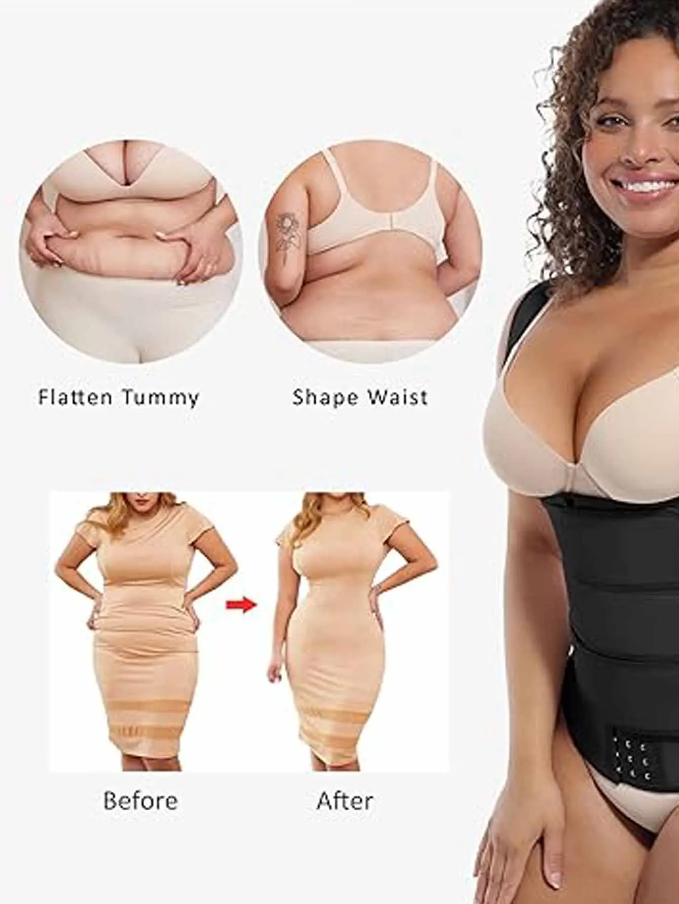 Allenatore sportivo in vita con cerniera: corsetto modellante per yoga, cintura di controllo addominale che riduce il sudore, modellatura della vita potenziata per il fitness G
