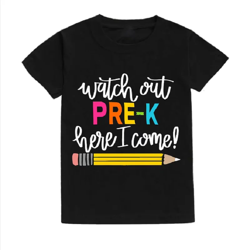 

First Day of Kindergarten Kid T-Shirt Cute Girl Boy Clothes Back To School Shirt Preschool Grade Child Shirts School Opens Gift