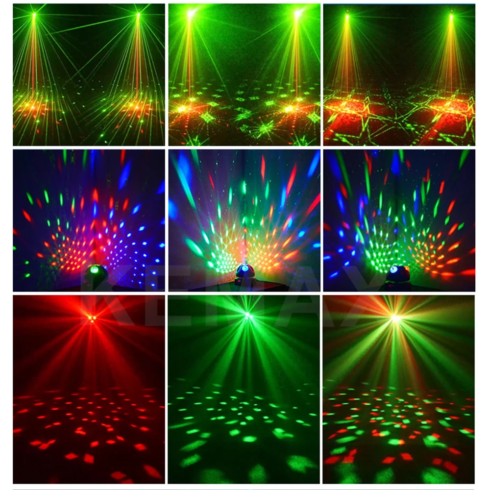 60W 3IN1 Lampu Pesta DJ Warna-warni Efek Bola Disko DMX512 Lampu Sorot Kecapi Lampu Panggung Kepala Bergerak Jarak Jauh untuk Bar Ulang Tahun Klub Malam