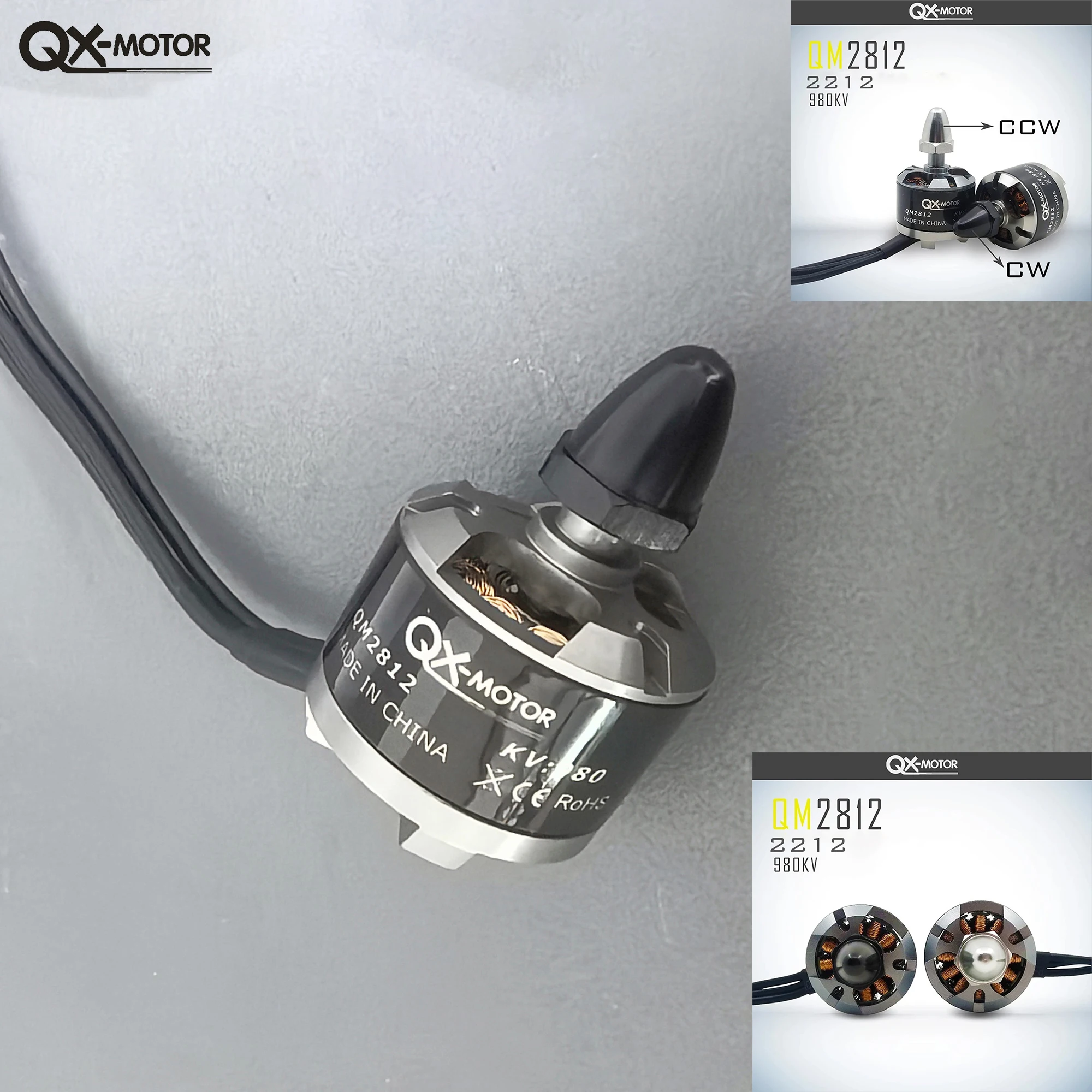 1PCS QM2812 Brushless Motor 980KV CW/CCW for F330 F450 F550 Toy Drone Motor Parts