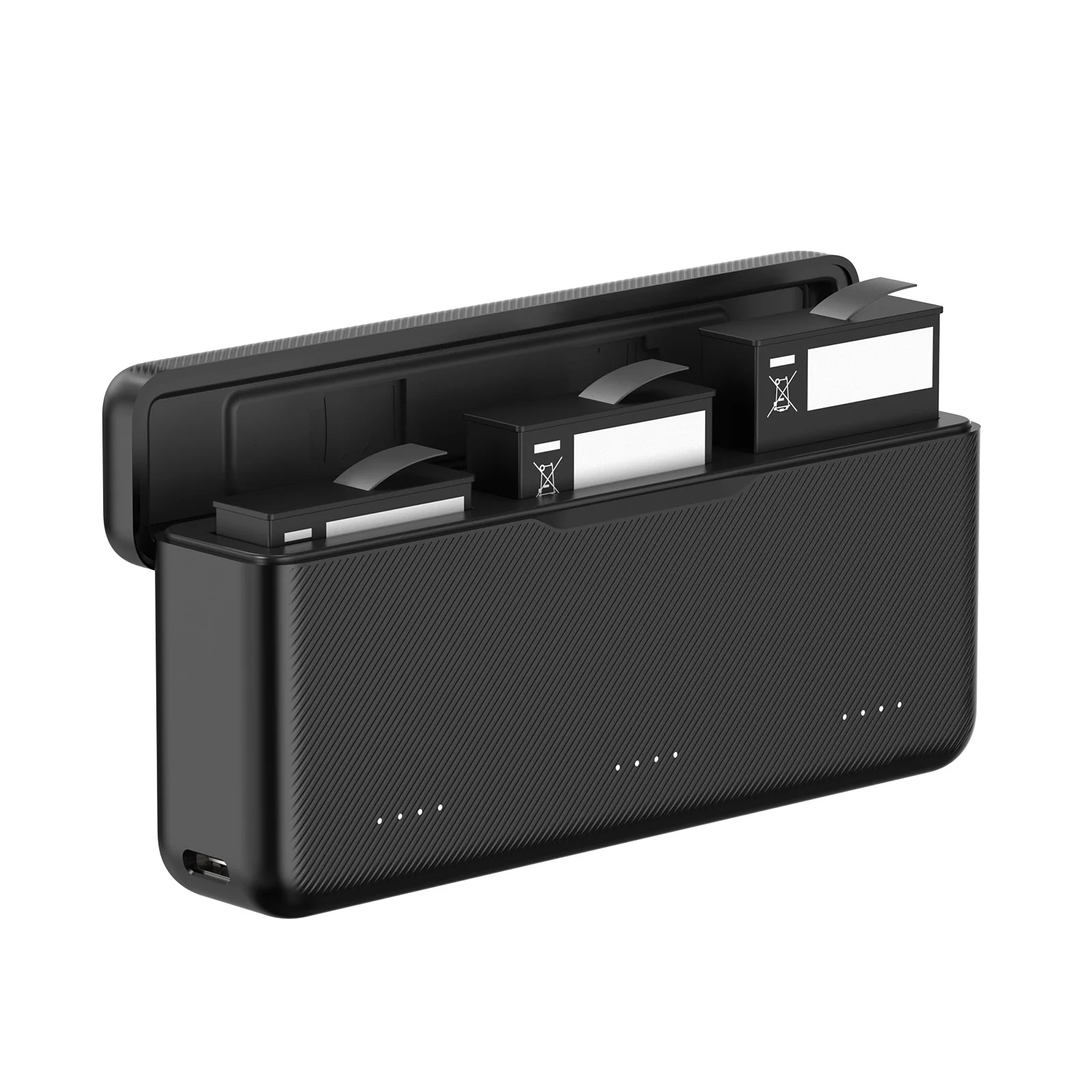 TELESIN – chargeur rapide PD 18W pour DJI OSMO Action 6 5pro OSMO 360, carte TF, 3 emplacements, boîte de rangement de charge de poche pour batterie