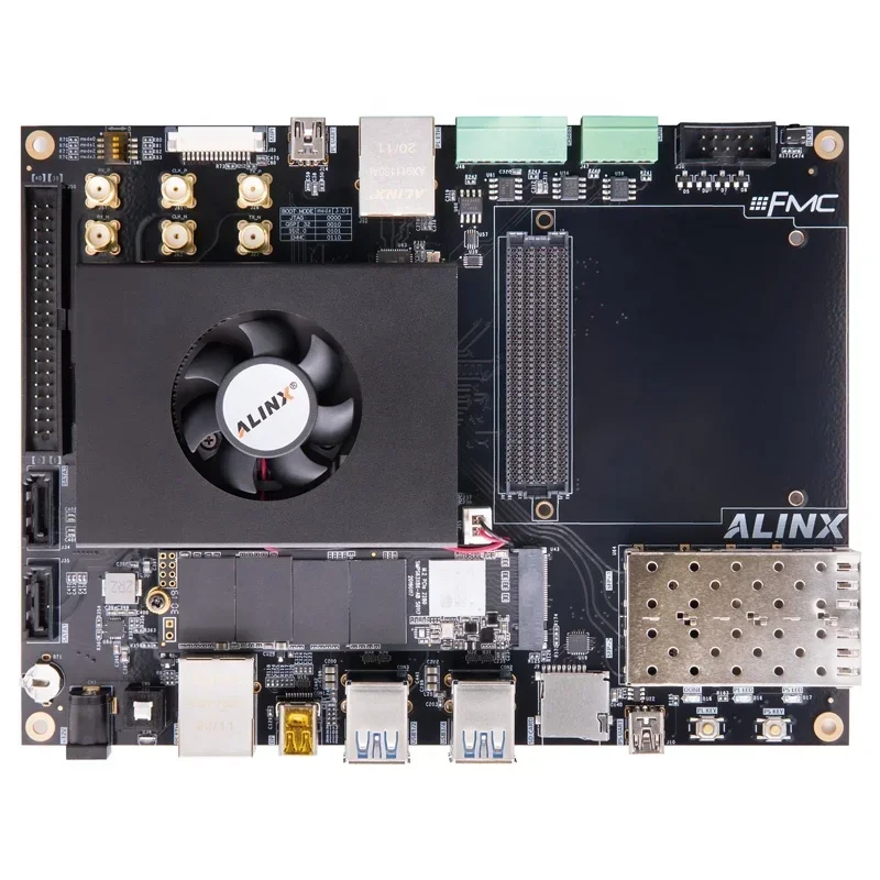 ALINX AXU15EGB Development Board Xilinx ZYNQ UltraScale + MPSoC AXU15EG XCZU15EG FPGA Evaluation Kit  6GB DDR4 8G eMMC  FMC HPC