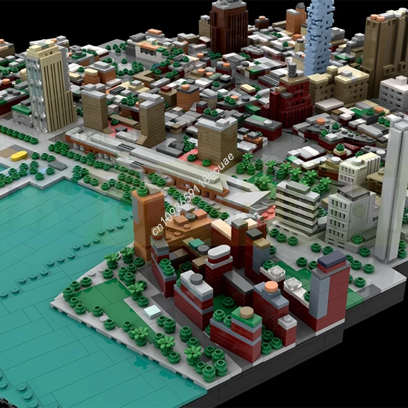 

5696 шт. MOC Tribeca Нью-Йоркская городская архитектура строительные блоки STEM образовательные конструкции пластиковая рождественская игрушка в подарок