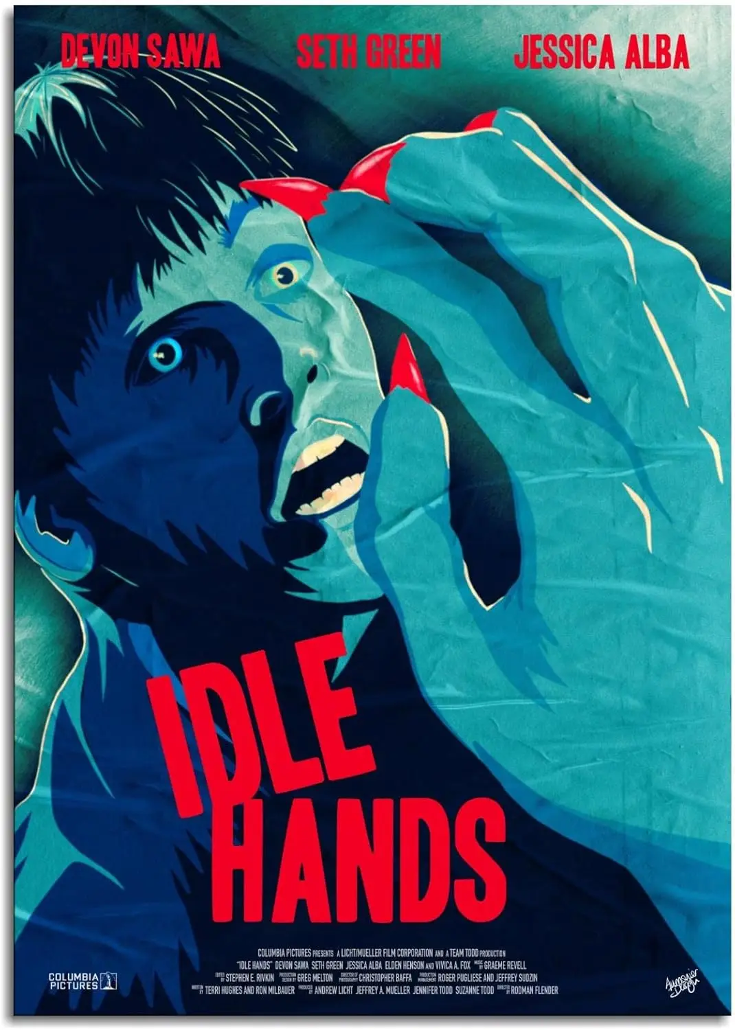 Idle Hands Movie Poster Retro Canvas Prints Wall Art For Home Office Living Room Decorations Unframed 1