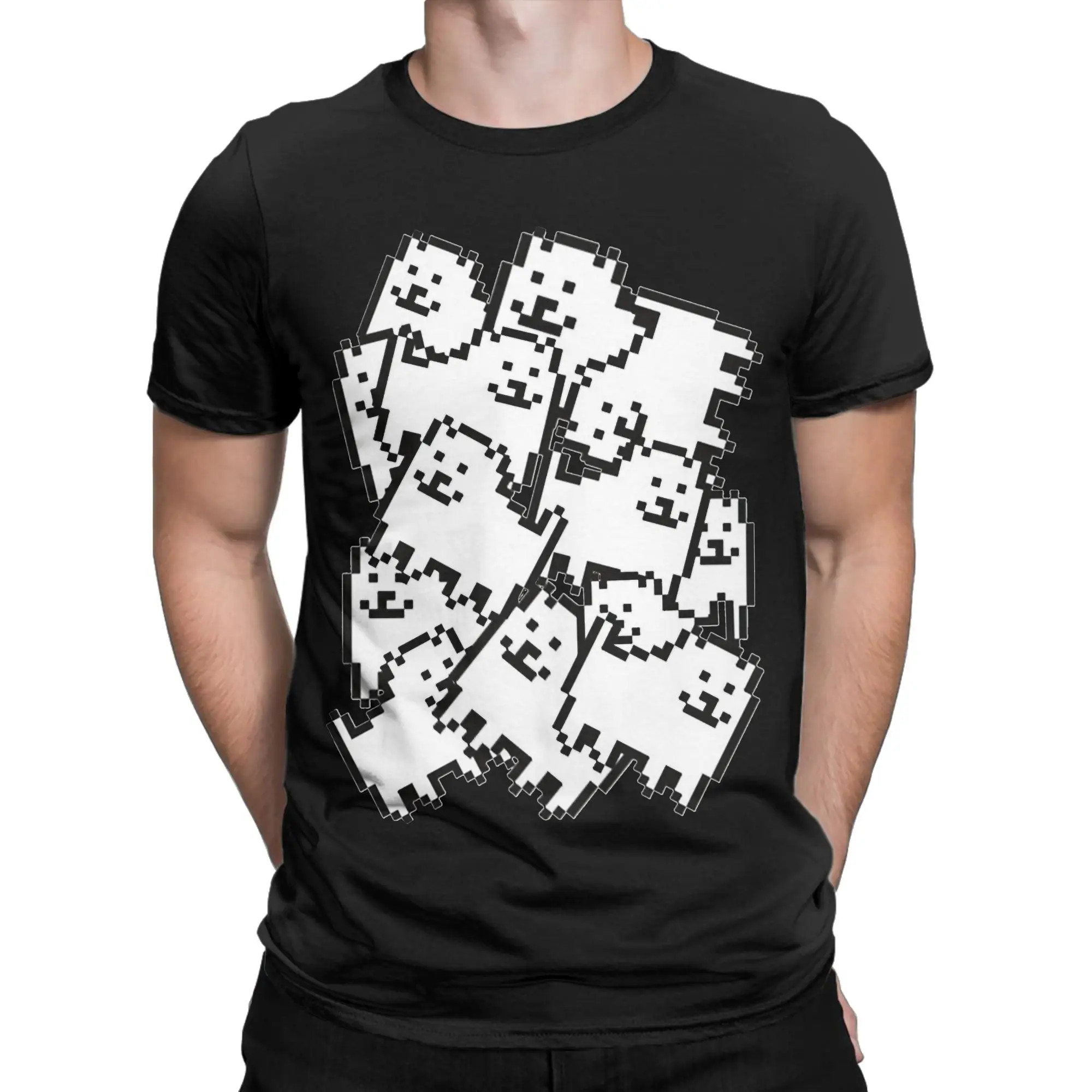 Annoying Dog Collage  Tshirts Men's Cotton Clothes Funny Undertales Game O-neck Short Sleeve