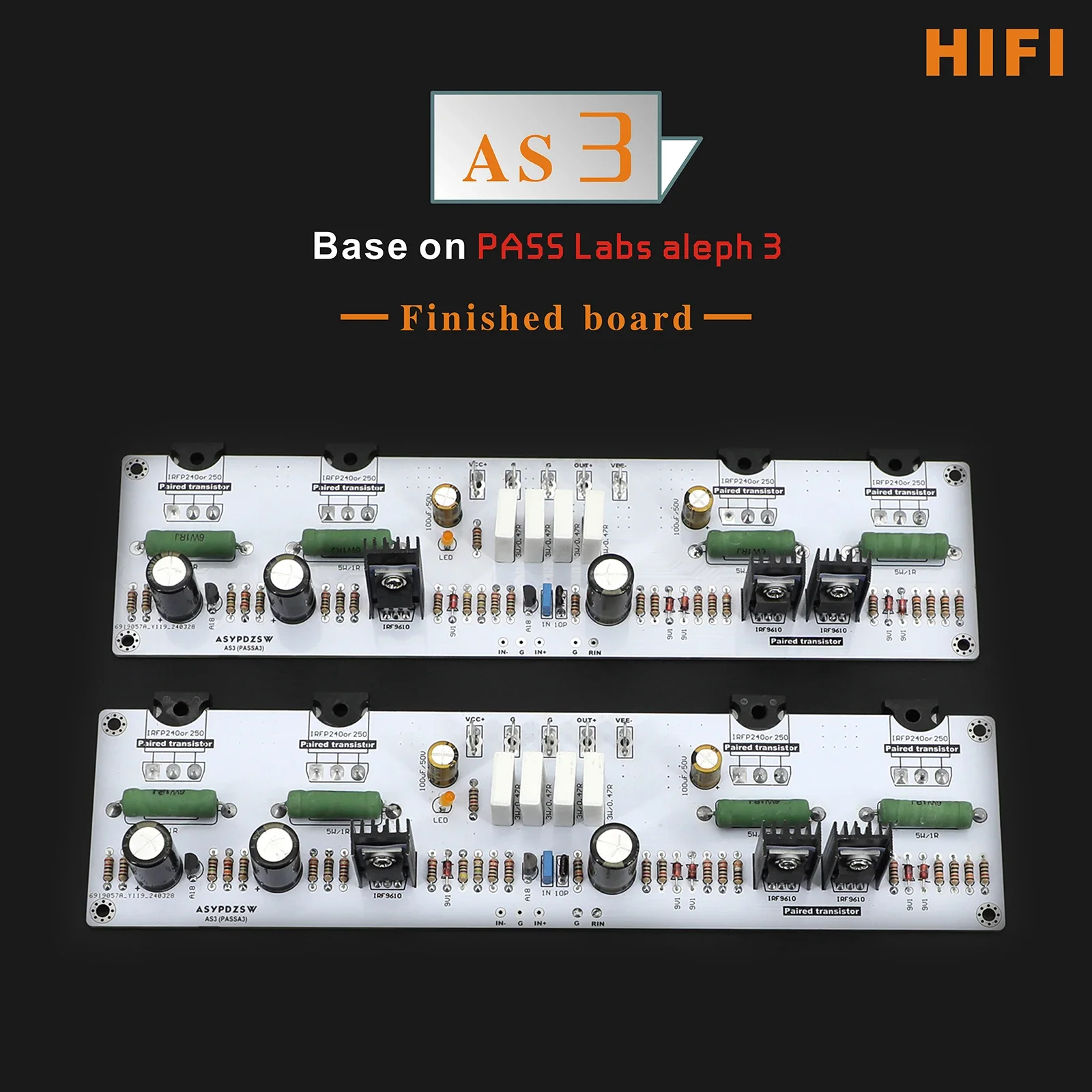 

HIFI Stereo AS3 PASS A3 Pure Class A Power amplifier DIY Kit/Finished board 30--60W 4--8 ohm