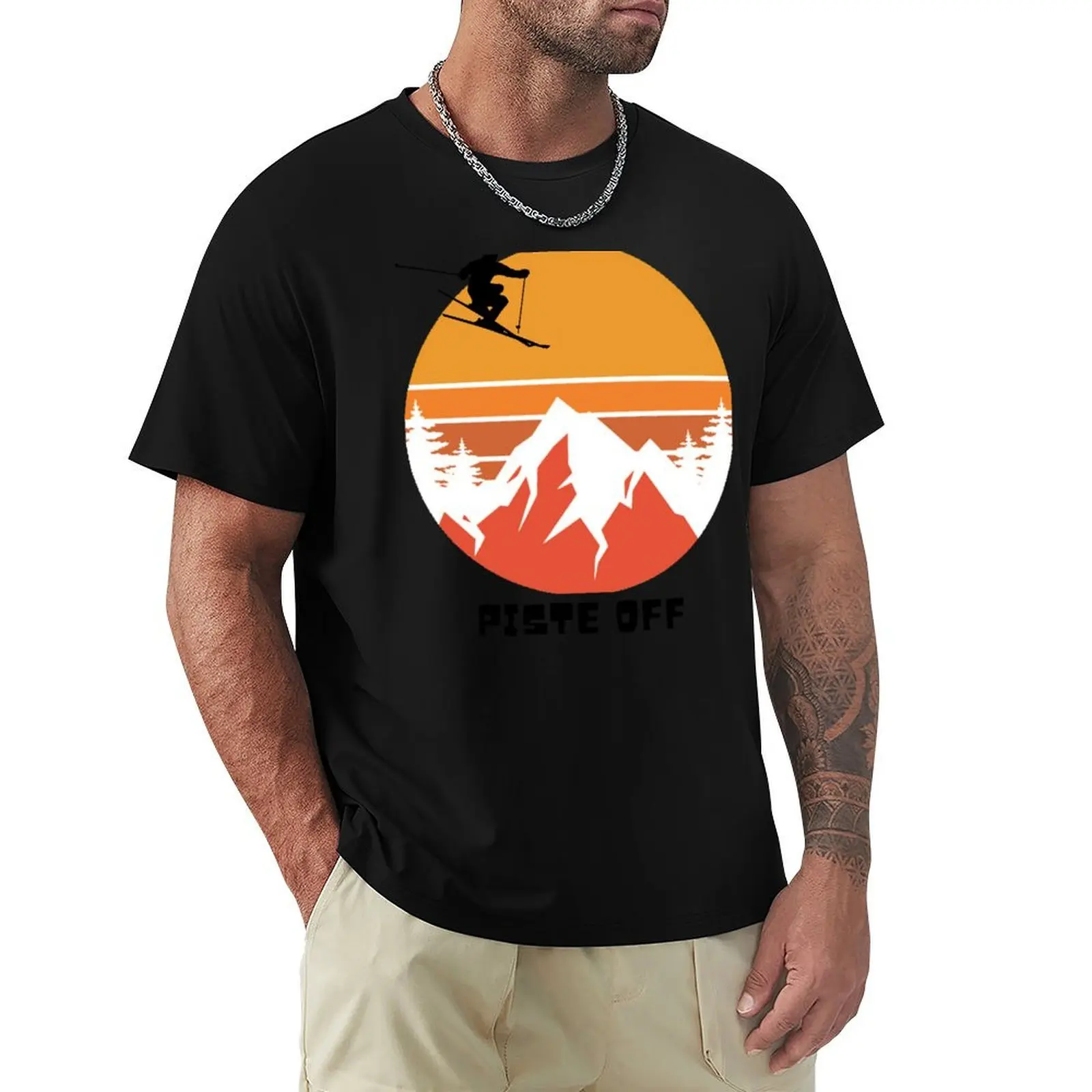 

PISTE OFF T-Shirt Christmas Casual Short Sleeve Top