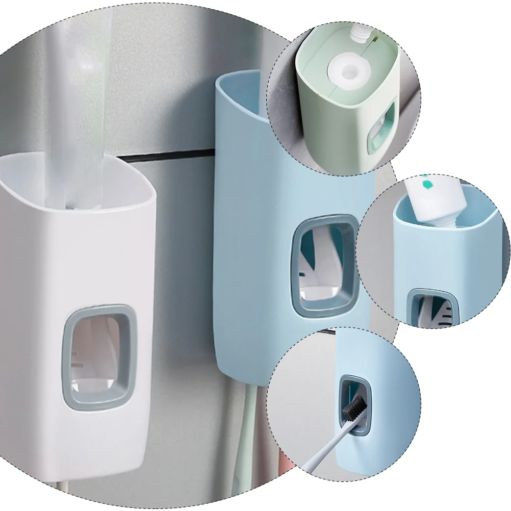 2pcs Automatic Squeezer Toothpaste Dispenser Bathroom Toothpaste Squeezer Toilet Toothpaste Dispenser