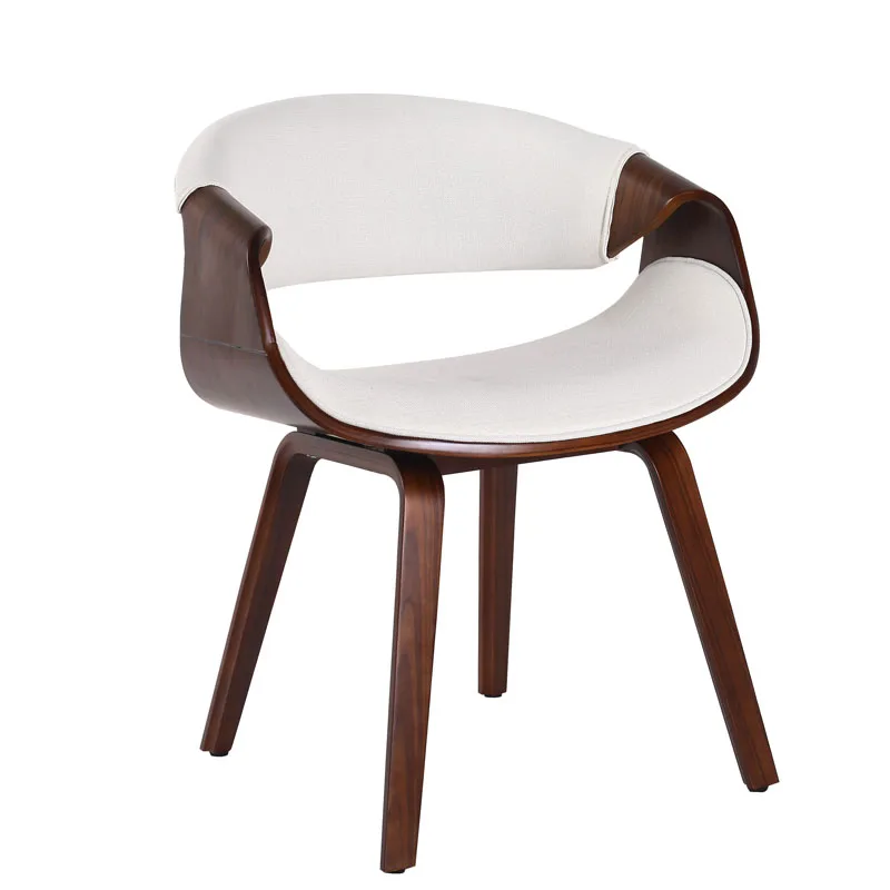 Arc Handrail Design U-Shaped Seat Wood Dining Chair Comfortable Durable Bentwood Dining Chair