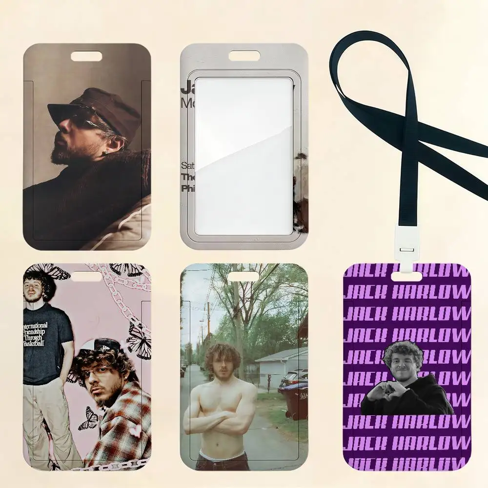 Jack H-Harlow Monica Card Holder Corporate Business Work Badge Holders Uisex Credit Bus Daily Commute ID Case