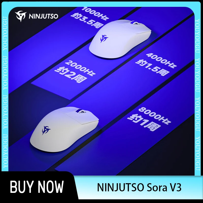 

Ninjutso Sora V3 Mouse 2.4G Wireless Mouse Dual Mode Lightweight Gamer Mouse E-Sport Gaming Accessories For Valorant fps CSGO
