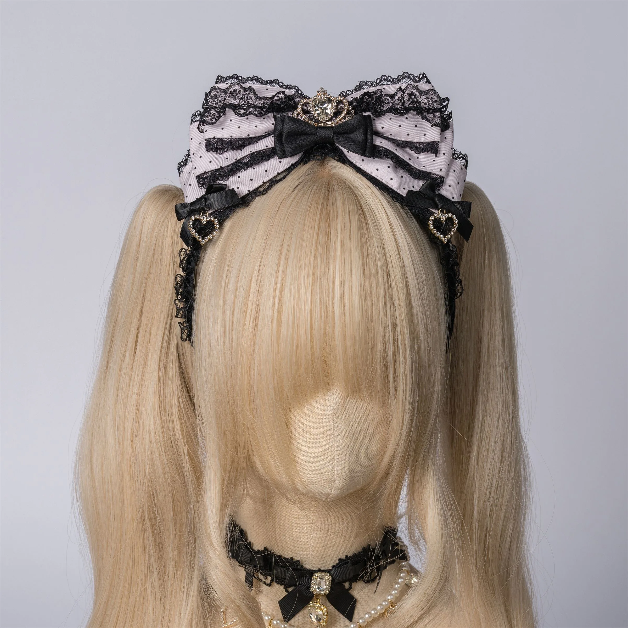 Lolita Hair Accessories Y2K Things Lace Crown Hair Bow Hairpin Hair Band Headband Cute Core Japanese Style Jk Head Jewelry