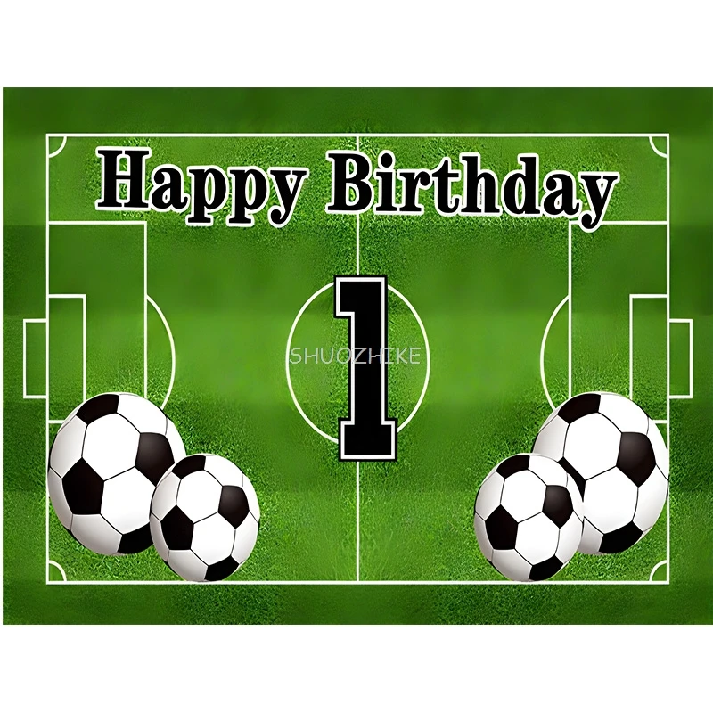 Sports Happy Birthday Party Photography Backdrop Props Child Boy Stadium Game Baseball Soccer Photo Studio Background ZQ-02