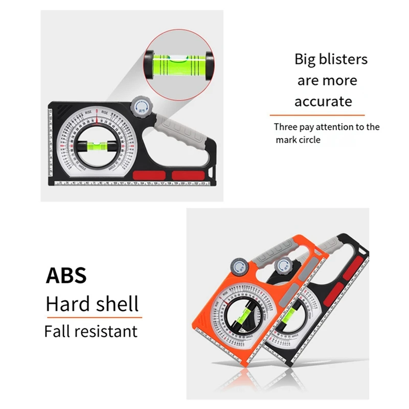 Engineering Slope Scale Measuring Ruler, escala magnética, ferramenta profissional
