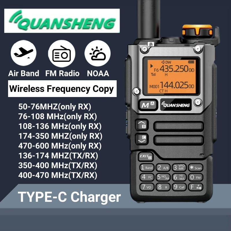 

Quansheng Uv K5 8 Uvk5 K6 Walkier Talkie Camping Ham Radio Am Uhf Vhf For Baofeng Uv 5R Iradio Uv 98Plus Gps