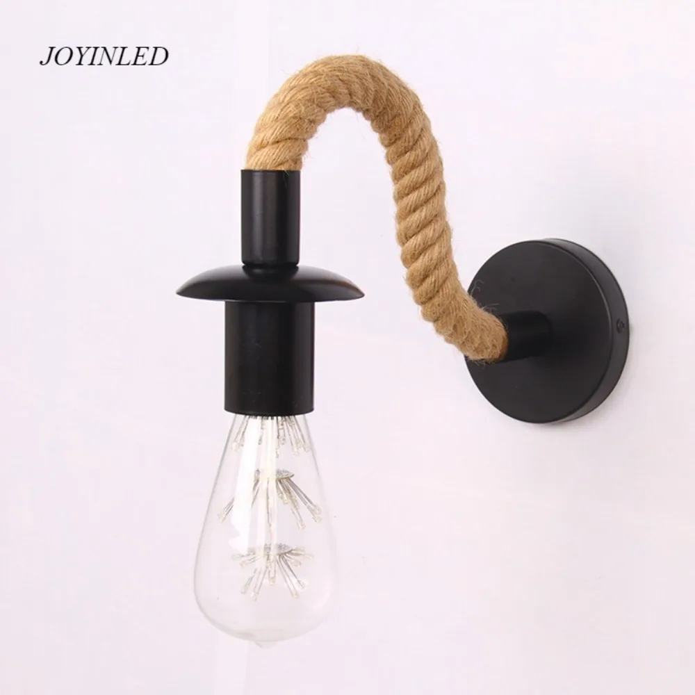 

JOYINLED Luxury Minimalist Iron Chandelier Modern Industrial Retro Rope Hemp for Bedroom Living Room Bathroom Hallway Kitchen