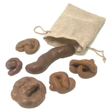 6Pcs Joke Gadget Squish Fool's Holiday Tricky Toys Prank Fake Poop Realistic Shit Gift Funny Toys