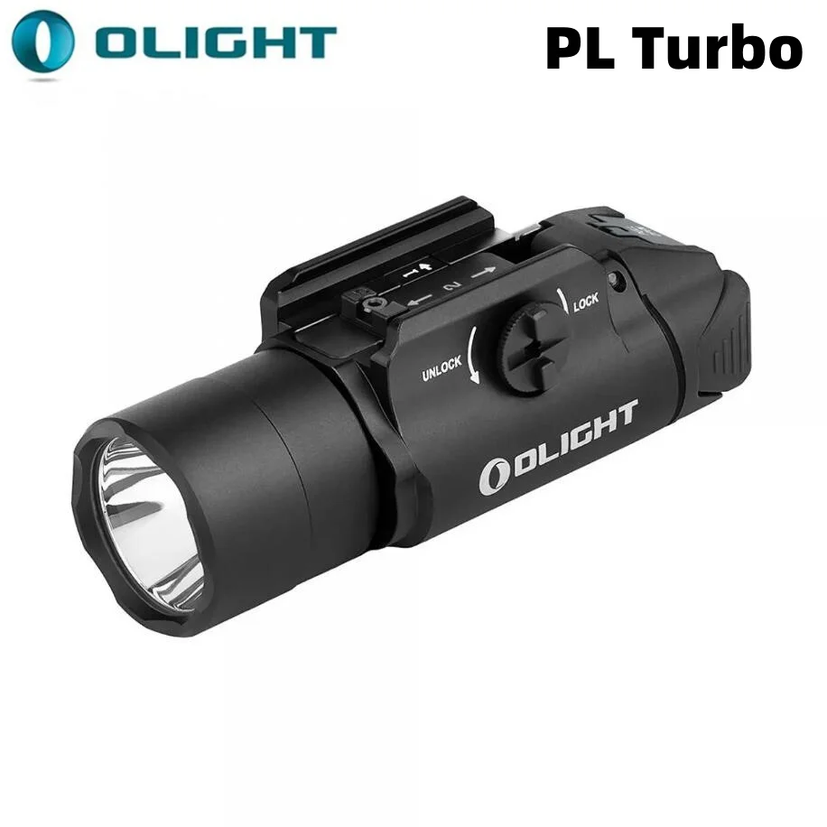 Olight PL Turbo Valkyrie Weaponlight Tactical Torch Lamp Spotlight Floodlight 800 Lumens Long Range Rail Mount Flashlight