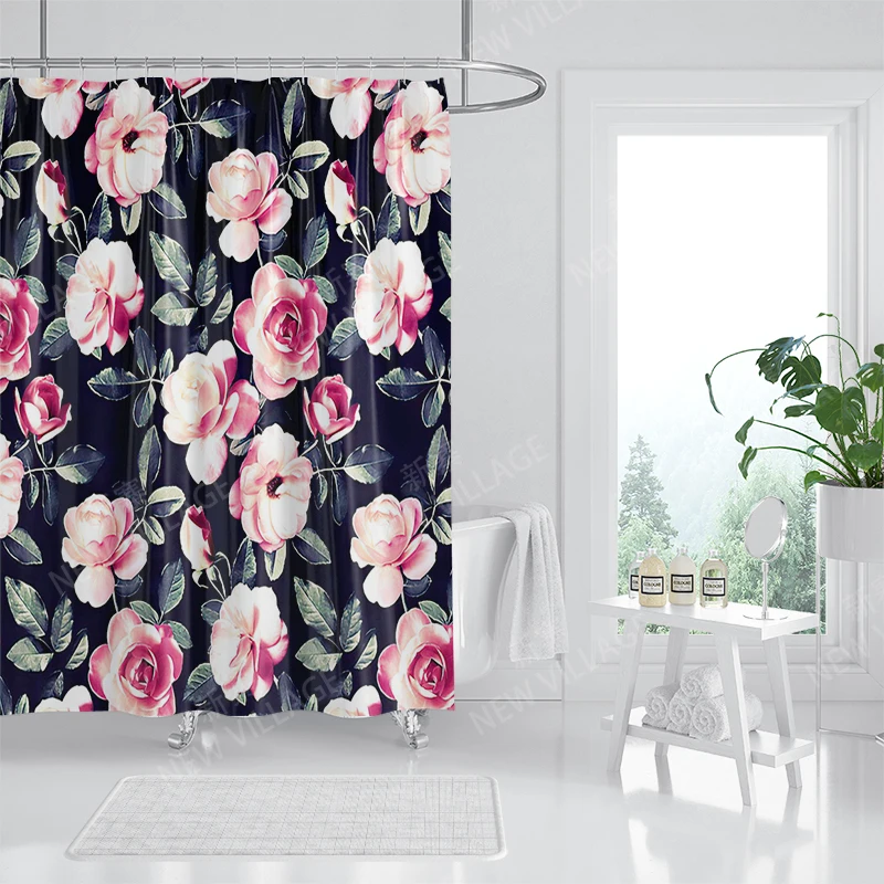 Waterproof fabric shower curtains Bathroom curtain accessories Bath curtain for shower 180x200cm 240*200 plant boho decoration