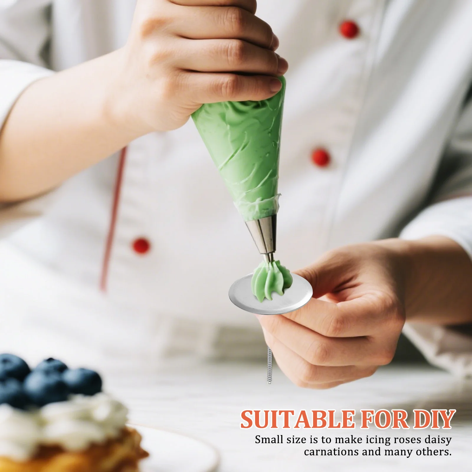 4 قطعة كعكة زهرة تزيين الأظافر L 5 سنتيمتر الخبز التدفئة الأساسية الفولاذ المقاوم للصدأ DIY بها بنفسك الجليد الورود البتلة لصق السكر لصق